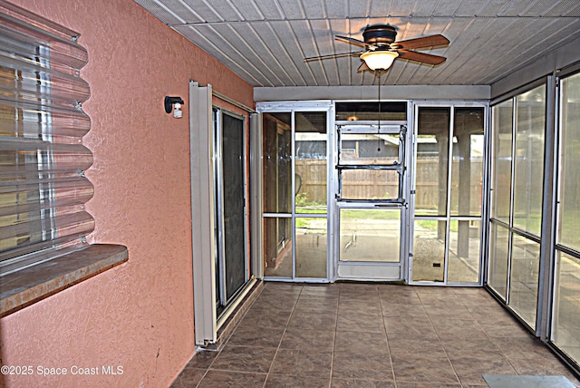 630 Venetian Way, Merritt Island, FL 32953 - unfurnished sunroom with ceiling fan