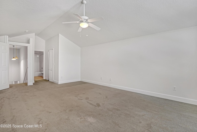 310 Chennault Ln, Rockledge, FL 32955 - additional living space featuring lofted ceiling, carpet, and ceiling fan