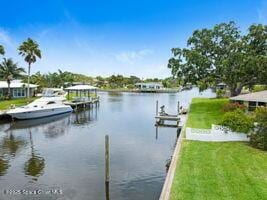 57 Riverview Ln, Cocoa Beach, FL 32931 - dock with a water view