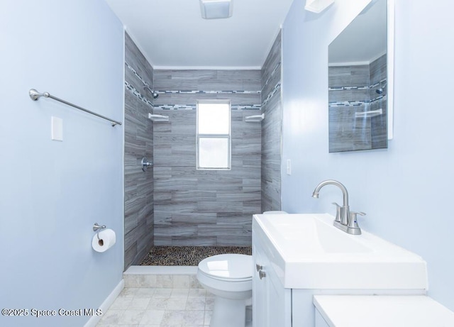 1108 Abington St, Cocoa, FL 32922 - full bath with vanity, toilet, and tiled shower