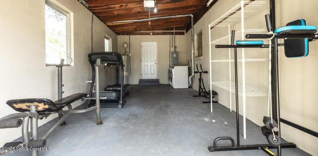 1108 Abington St, Cocoa, FL 32922 - exercise room featuring washer / dryer
