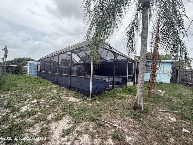 1003 Greenwood Way, Cocoa, FL 32922 - view of swimming pool featuring a swimming pool and glass enclosure