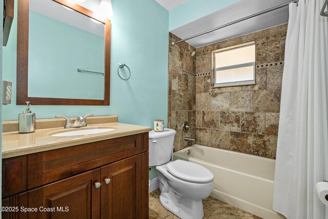 816 Pine Shadows Ave W, Rockledge, FL 32955 - bathroom with shower / tub combo with curtain and vanity