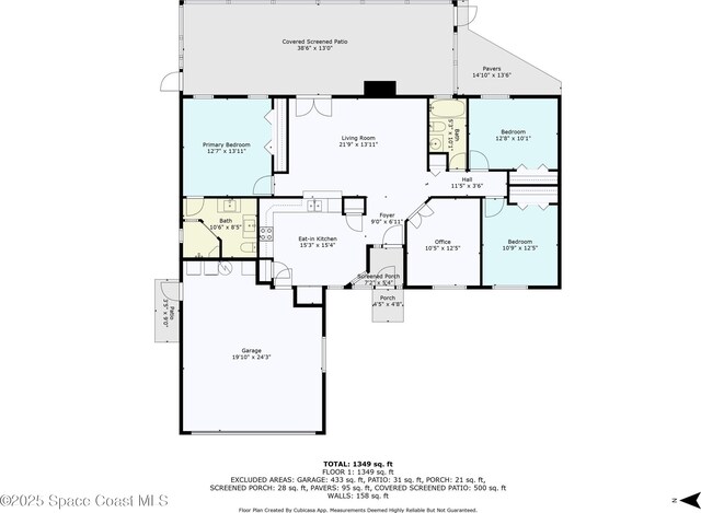 816 Pine Shadows Ave W, Rockledge, FL 32955 - view of floor plan / room layout