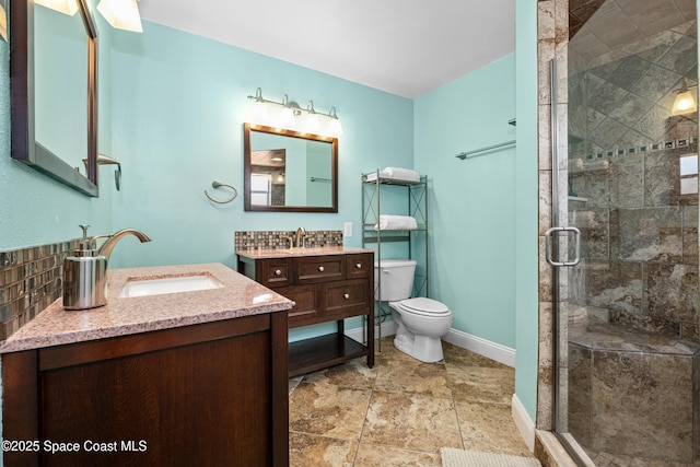 816 Pine Shadows Ave W, Rockledge, FL 32955 - bathroom with two vanities and a shower stall