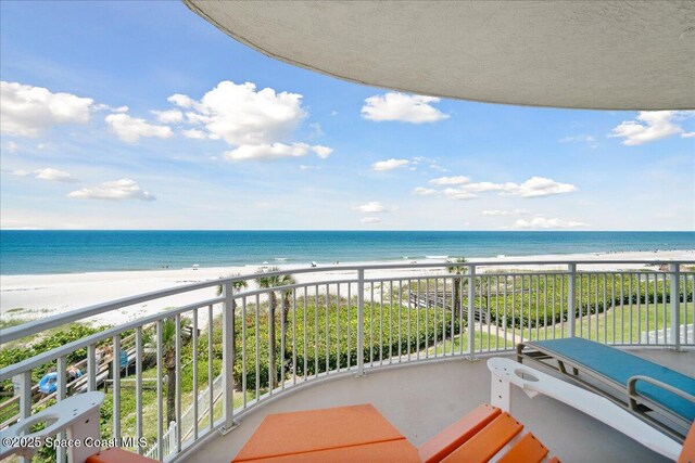 601 N Miramar Ave Unit 314, Indialantic, FL 32903 - balcony with view of water and beach