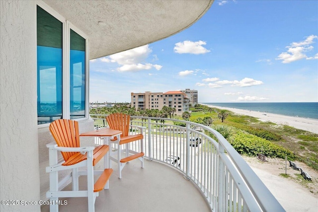 601 N Miramar Ave Unit 314, Indialantic, FL 32903 - balcony featuring view of water and beach