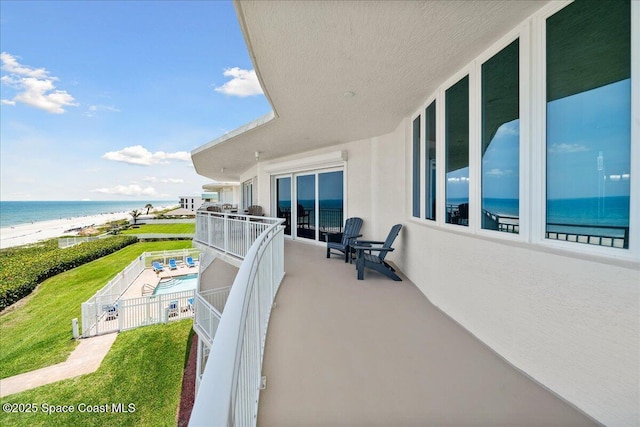 601 N Miramar Ave Unit 314, Indialantic, FL 32903 - balcony with view of water and beach