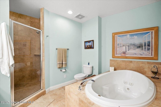 601 N Miramar Ave Unit 314, Indialantic, FL 32903 - full bath featuring toilet, a jetted tub, and a shower stall