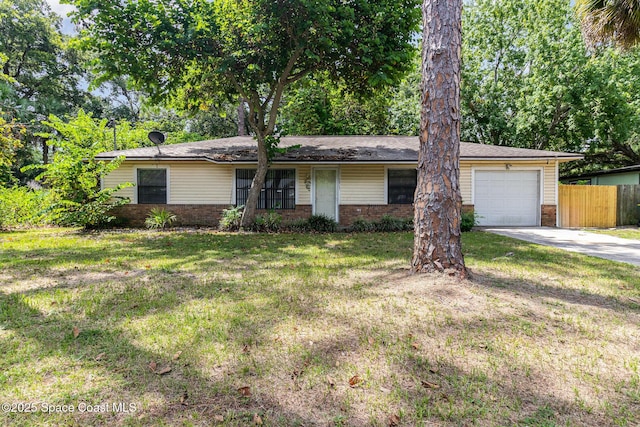 7413 Ester Rd, Cocoa, FL 32927 - single story home featuring an attached garage, concrete driveway, and brick siding