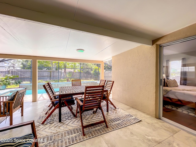 10360 Crystal Point Dr, Orlando, FL 32825 - sunroom / solarium with plenty of natural light and beamed ceiling