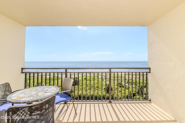 3060 N Atlantic Ave Unit 602, Cocoa Beach, FL 32931 - balcony with view of water and beach