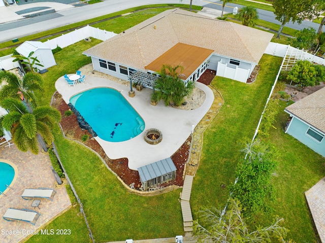 1455 Centaurus Ct, Merritt Island, FL 32953 - view of subject property featuring a pool area