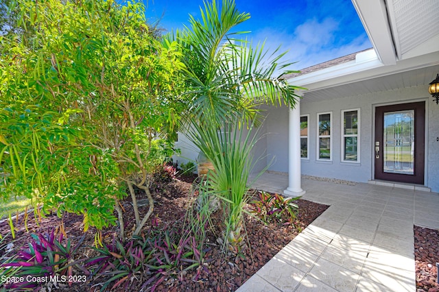 1455 Centaurus Ct, Merritt Island, FL 32953 - entrance to property featuring stucco siding