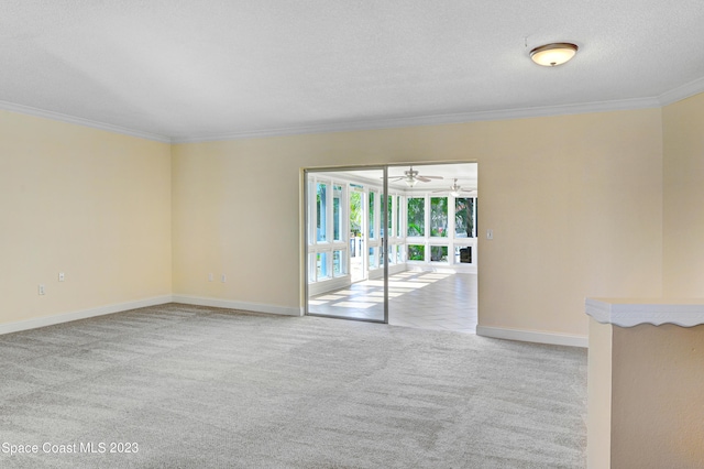1455 Centaurus Ct, Merritt Island, FL 32953 - carpeted spare room with ornamental molding and a ceiling fan