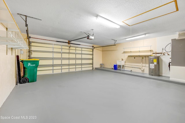 1455 Centaurus Ct, Merritt Island, FL 32953 - garage with water heater and a garage door opener
