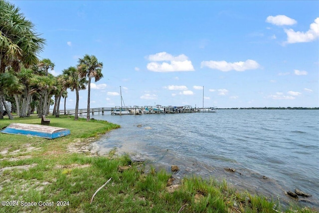 190 Shell Pl Unit 84, Rockledge, FL 32955 - water view featuring a boat dock