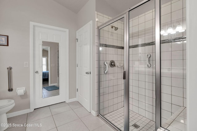 4070 Sage Brush Cir, Melbourne, FL 32901 - full bath featuring a shower stall and tile patterned flooring