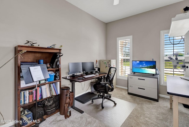 4070 Sage Brush Cir, Melbourne, FL 32901 - office featuring carpet and baseboards