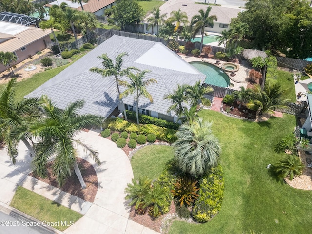 630 Seville Ct, Satellite Beach, FL 32937 - aerial view of a pool area