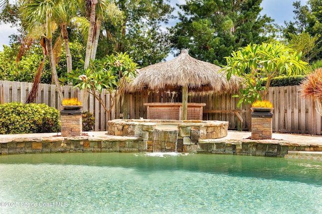 630 Seville Ct, Satellite Beach, FL 32937 - view of pool with a fire pit
