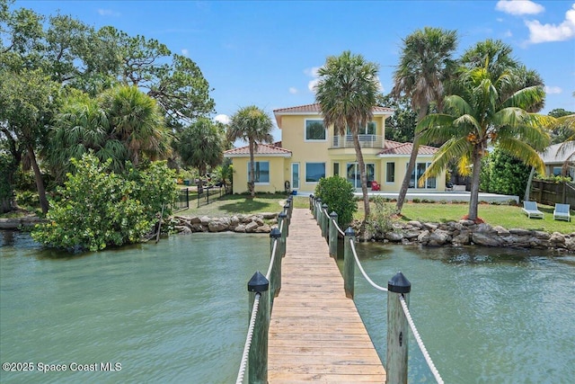 1999 S Misty Harbor Pl, Merritt Island, FL 32952 - dock area featuring a water view