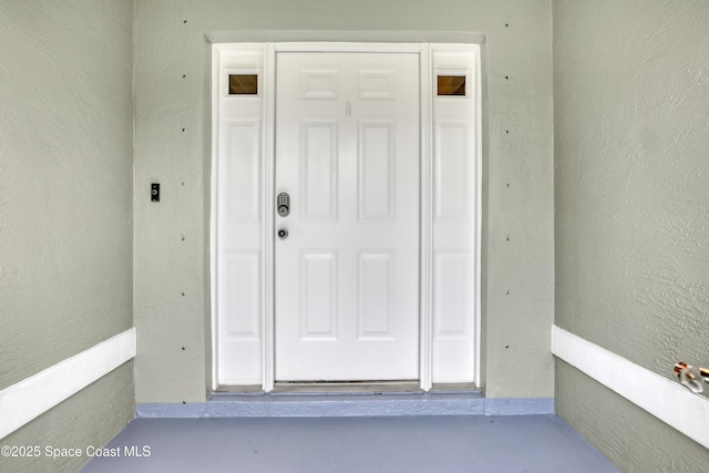 1486 Beche St SE, Palm Bay, FL 32909 - property entrance featuring stucco siding