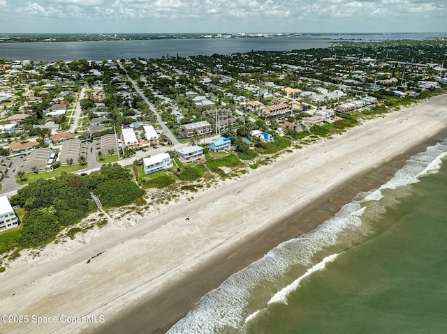 1700 Atlantic St Unit 1, Melbourne Beach, FL 32951 - aerial perspective of suburban area featuring waterfront with a beach