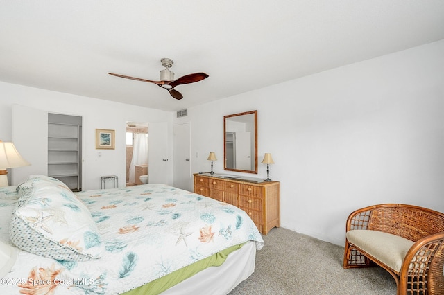 1700 Atlantic St Unit 1, Melbourne Beach, FL 32951 - bedroom with light colored carpet, ceiling fan, and a closet
