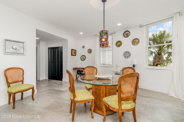 333 N Atlantic Ave Unit 333, Cocoa Beach, FL 32931 - dining room with recessed lighting and baseboards