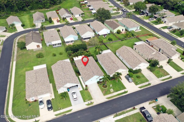2178 Redwood Cir NE, Palm Bay, FL 32905 - aerial view of property and surrounding area with nearby suburban area