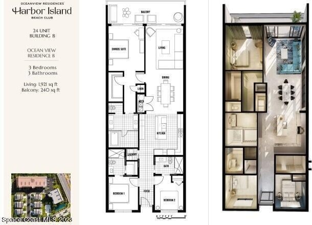 3031 Hafen Ln Unit 306, Melbourne Beach, FL 32951 - view of home floor plan