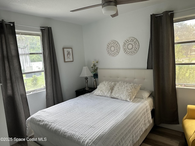 1602 Harvard Dr, Cocoa, FL 32922 - bedroom featuring wood finished floors and ceiling fan