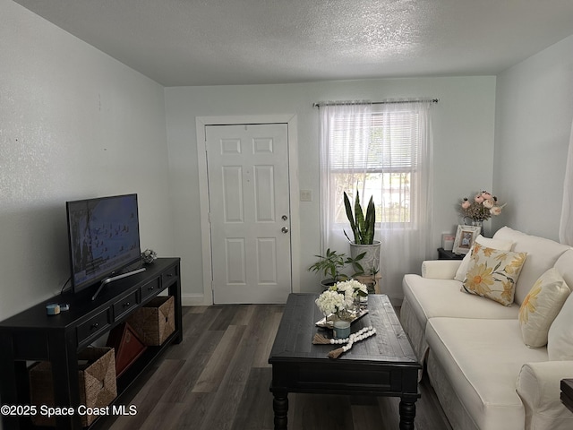 1602 Harvard Dr, Cocoa, FL 32922 - living area with dark wood-style floors