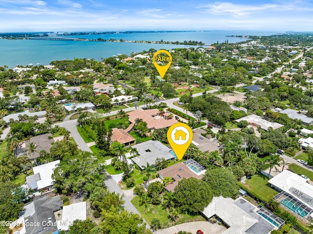 320 Cocoa Ave, Indialantic, FL 32903 - aerial view of residential area featuring a notable bridge and a large body of water