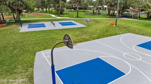 320 Cocoa Ave, Indialantic, FL 32903 - view of basketball court featuring community basketball court and a lawn