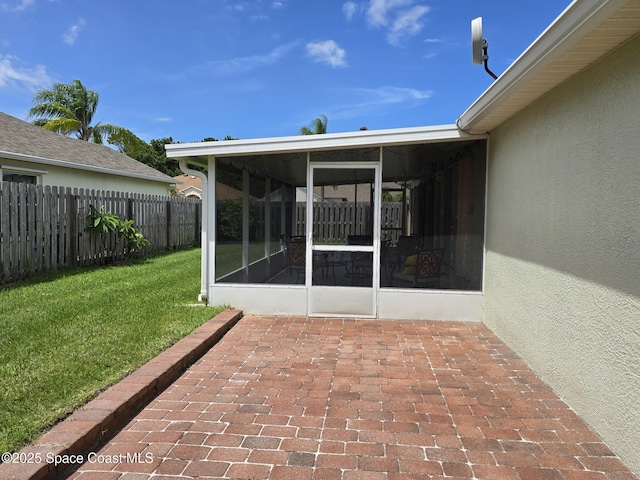 1150 Ida Way, Melbourne, FL 32940 - fenced backyard featuring a sunroom