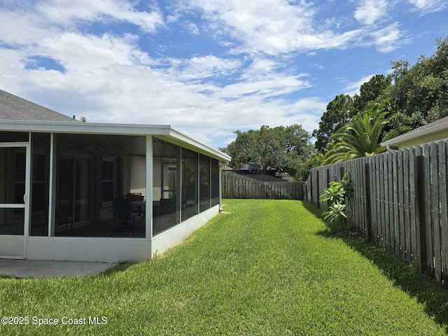 1150 Ida Way, Melbourne, FL 32940 - fenced backyard featuring a sunroom