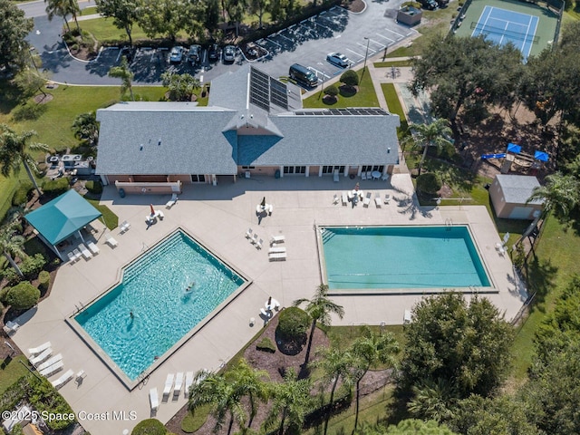 1150 Ida Way, Melbourne, FL 32940 - aerial view of property and surrounding area with a pool area