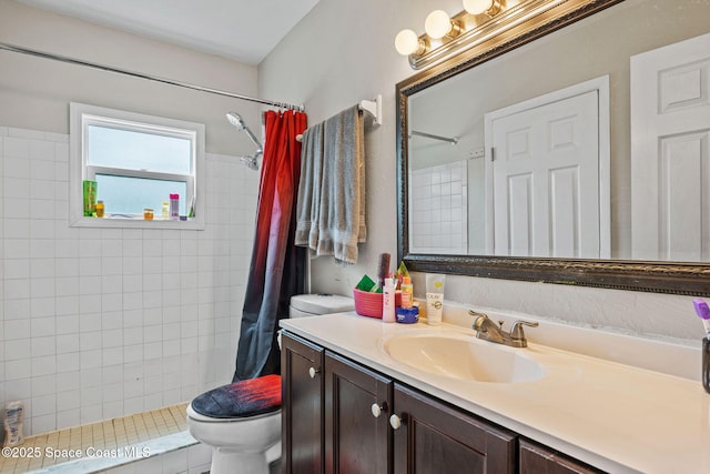 1620 Wichita Blvd SE, Palm Bay, FL 32909 - full bath with toilet, vanity, and tiled shower