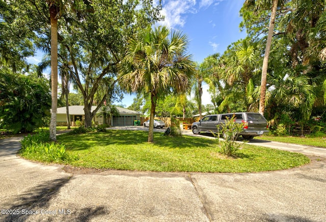 5320 Shadwell Ave, Cocoa, FL 32926 - view of front of property with a front yard and driveway