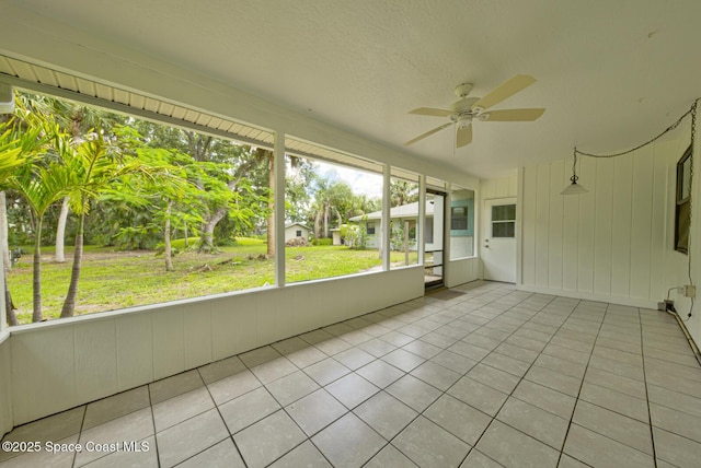 5320 Shadwell Ave, Cocoa, FL 32926 - unfurnished sunroom featuring ceiling fan