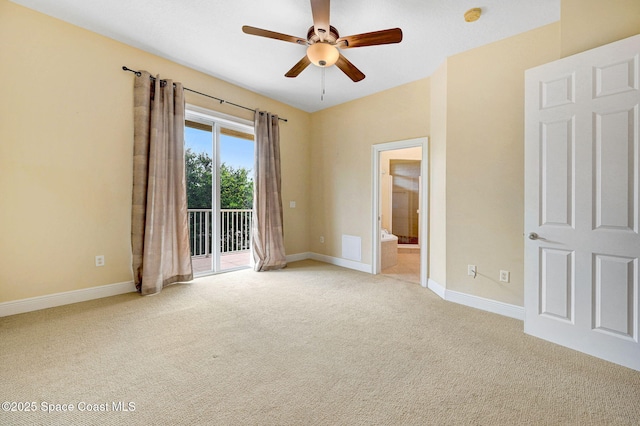 2178 Tanager Ct, Melbourne, FL 32903 - unfurnished room with light colored carpet, ceiling fan, baseboards, and a smoke detector