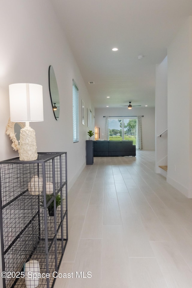 2148 Country Club Rd, Melbourne, FL 32901 - corridor featuring recessed lighting and baseboards