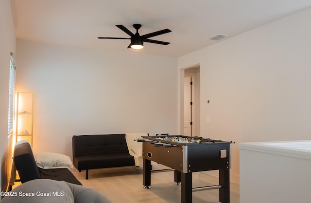 2148 Country Club Rd, Melbourne, FL 32901 - rec room featuring a ceiling fan