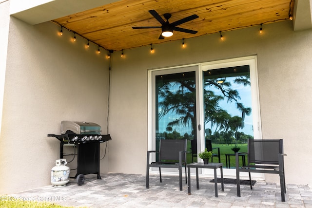 2148 Country Club Rd, Melbourne, FL 32901 - view of patio / terrace with a ceiling fan and grilling area