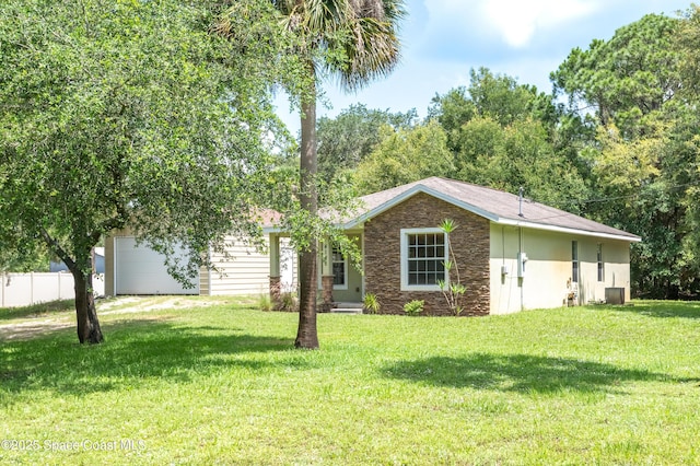 4180 Seville Ave, Cocoa, FL 32926 - view of front of property featuring stone siding