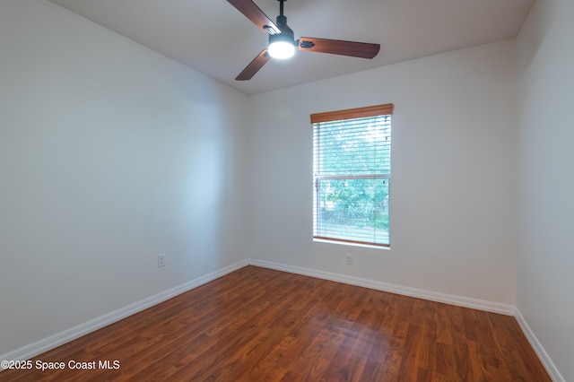 4180 Seville Ave, Cocoa, FL 32926 - spare room with dark wood-type flooring and a ceiling fan