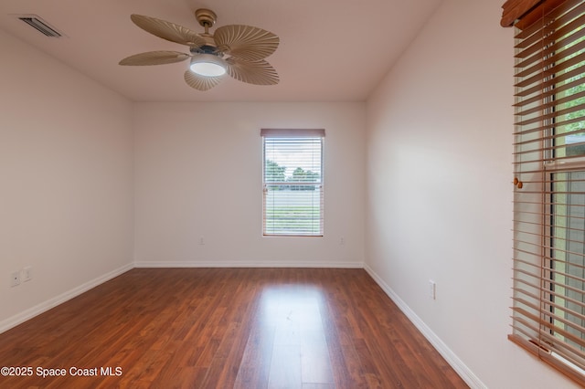 4180 Seville Ave, Cocoa, FL 32926 - unfurnished room featuring wood finished floors and a ceiling fan
