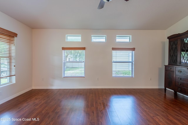 4180 Seville Ave, Cocoa, FL 32926 - spare room with wood finished floors, a ceiling fan, and plenty of natural light